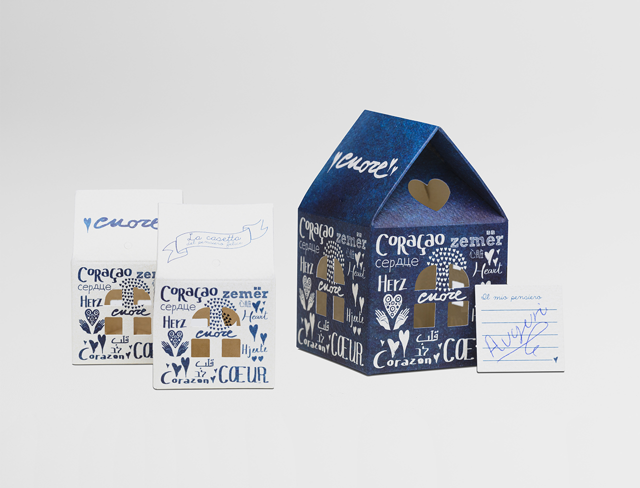 Casetta del pensiero felice blu