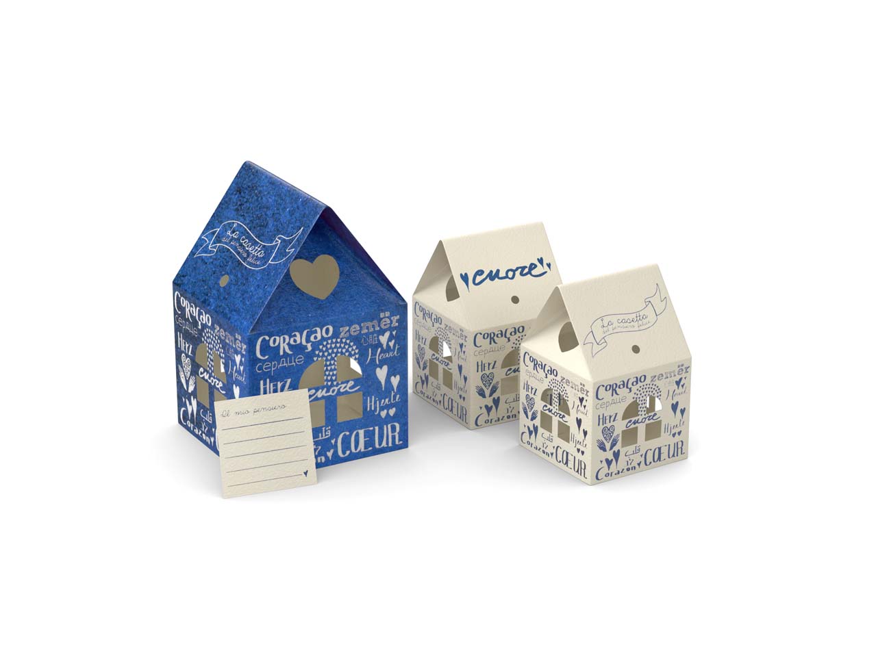 Casetta del pensiero felice blu