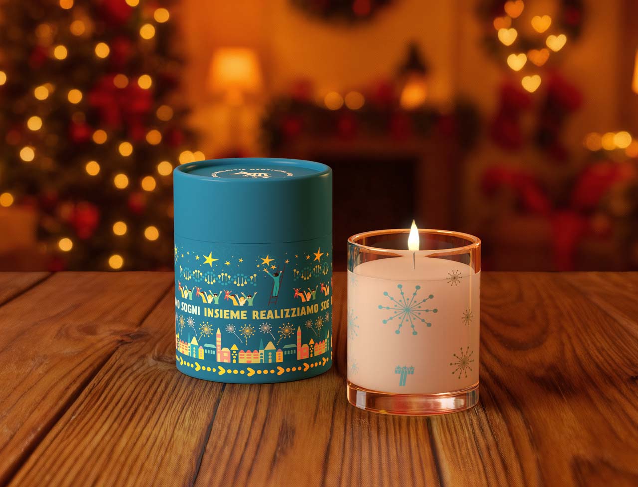 Candela profumata “Insieme realizziamo sogni”