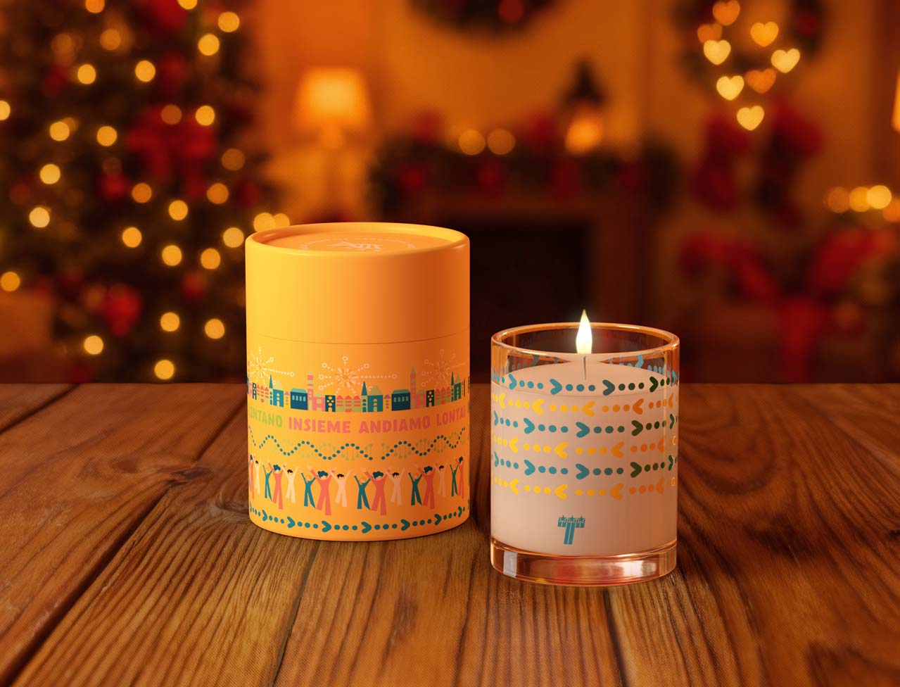 Candela profumata “Insieme andiamo lontano”