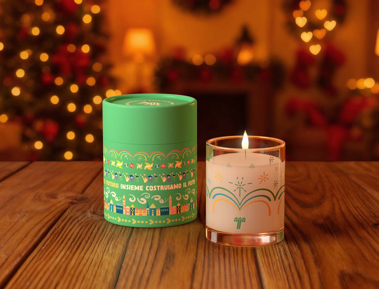 Candela profumata “Insieme costruiamo il futuro”