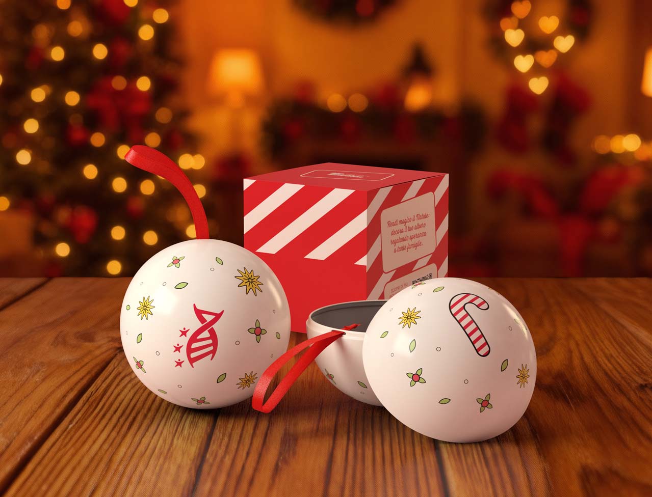 Pallina di Natale bianca “Sogno di Futuro”