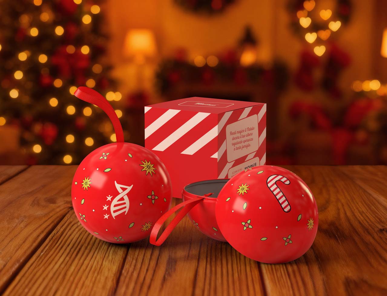 Pallina di Natale Rossa “Sogno di Futuro”