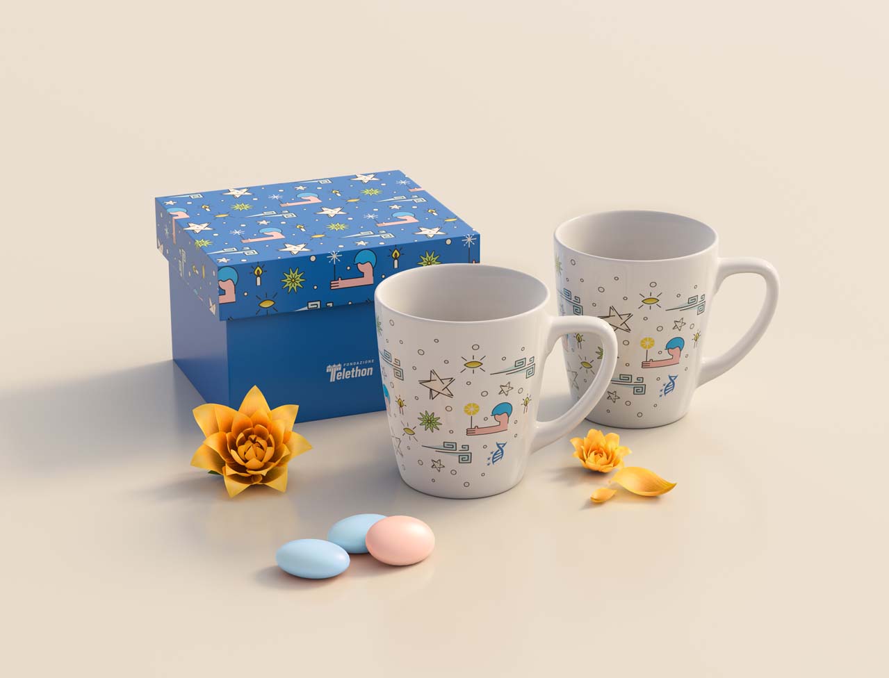 Set 2 mug “Un abbraccio di speranza”